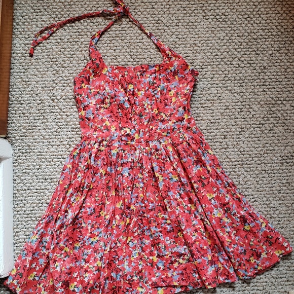 Armani Exchange Coral Floral Halter Dress - Picture 7 of 8